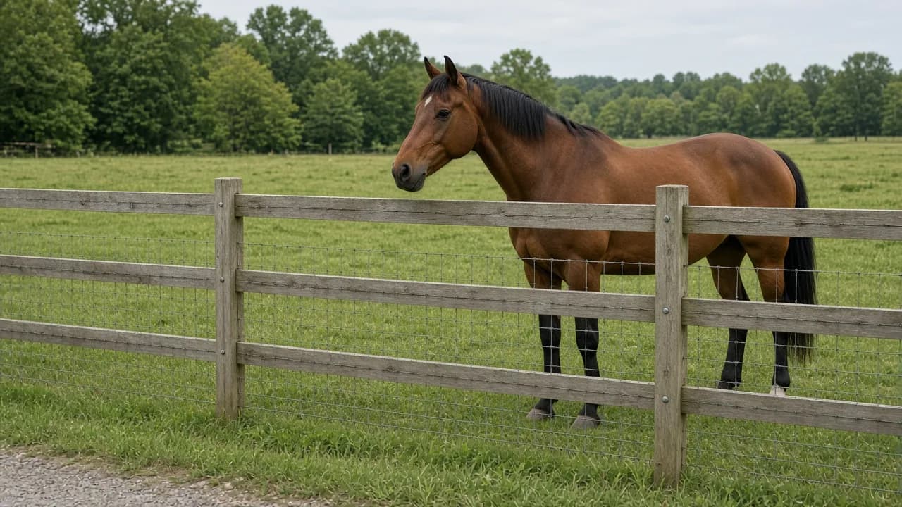 Horse-safe pasture fencing.